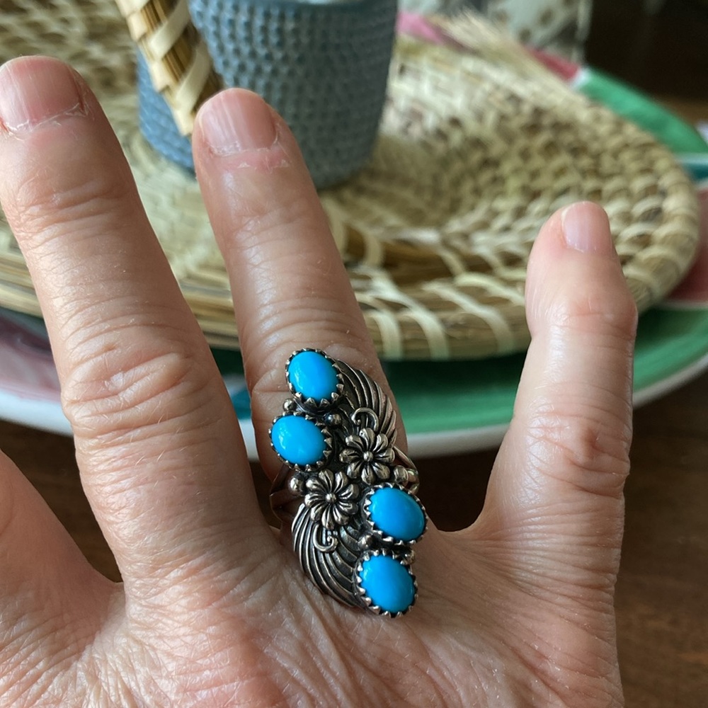 Heavy Turquoise Ring - Picture 10 of 10